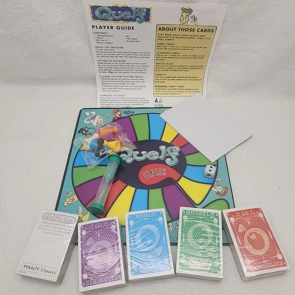Game Quelf The Unpredictable Party Board Spin Master 2008 Obey The Card New